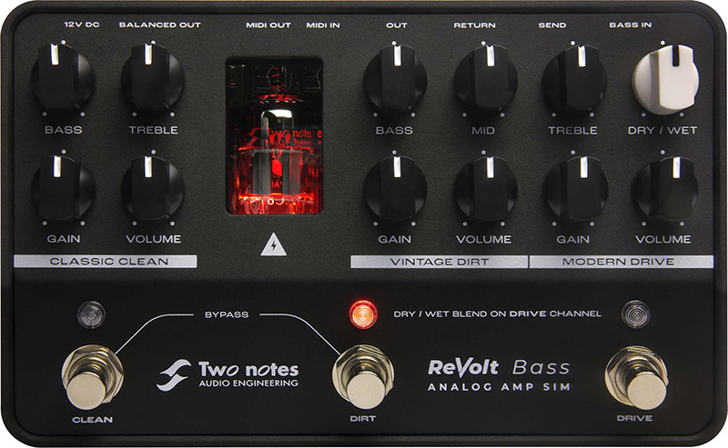 Two Notes／ReVolt Guitar、ReVolt Bass】オール・アナログの3chアンプ