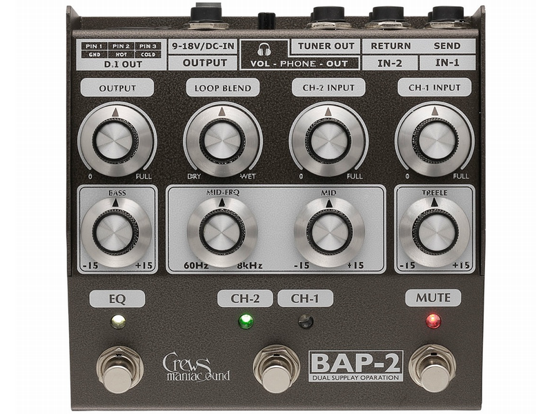 Crews Maniac Sound】人気ベース用プリアンプの進化版「BAP-2 Bass 